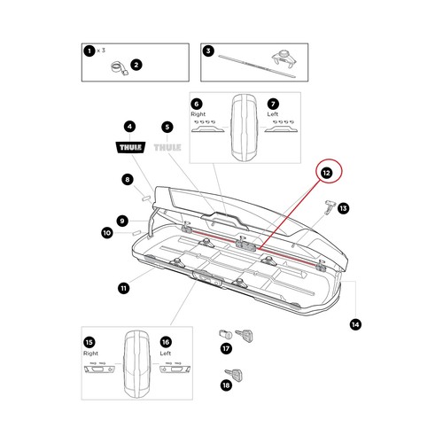 Thule barre serrure - thule, de